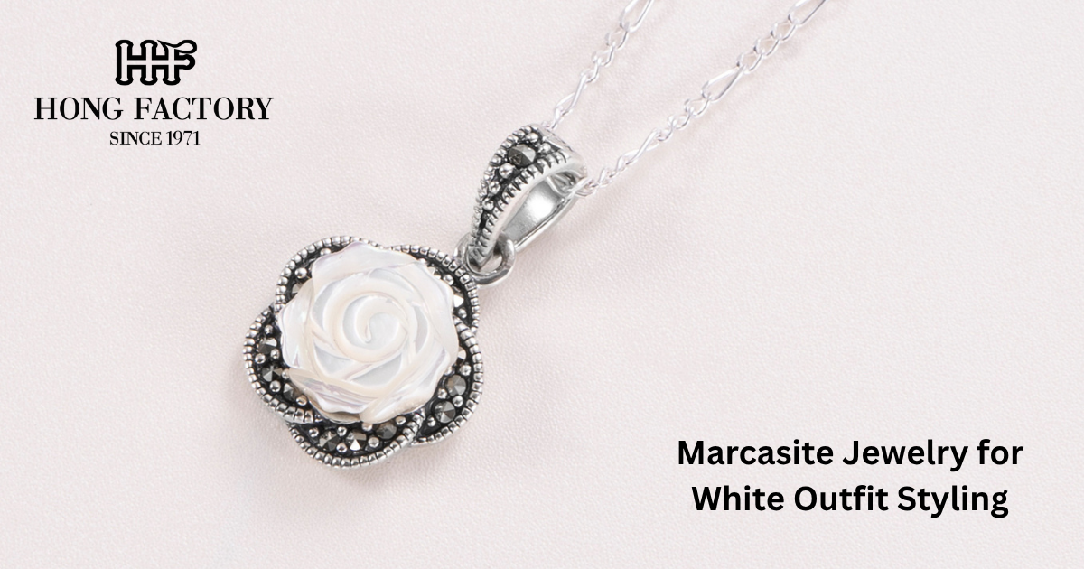 Marcasite Jewelry for White Outfit Styling