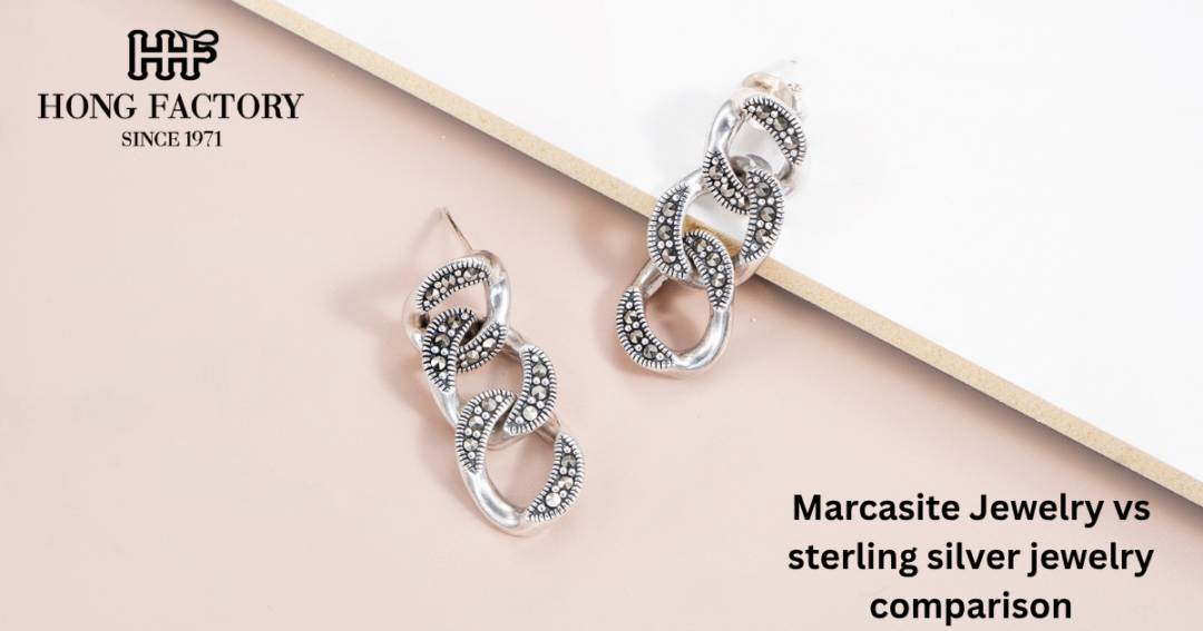 Marcasite Jewelry vs sterling silver jewelry comparison