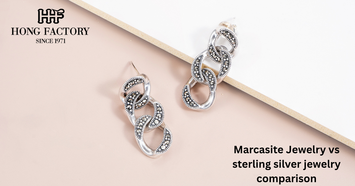 Marcasite Jewelry vs sterling silver jewelry comparison
